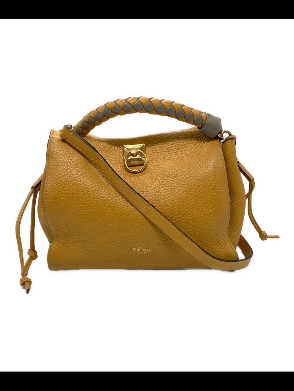 Mulberry Mustard Leather Top-Handle Shoulder Bag
